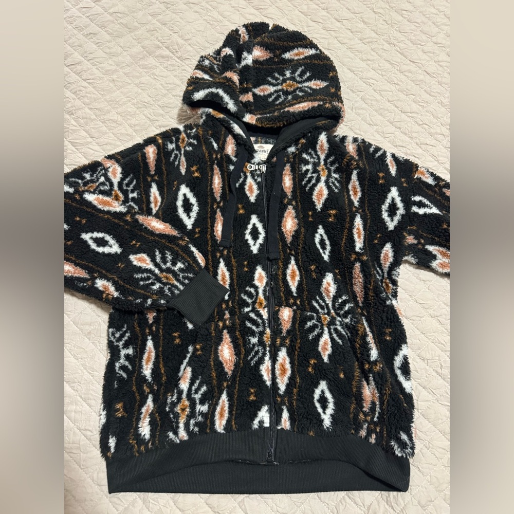 Shyanne Patterned Zip-Up Hoodie